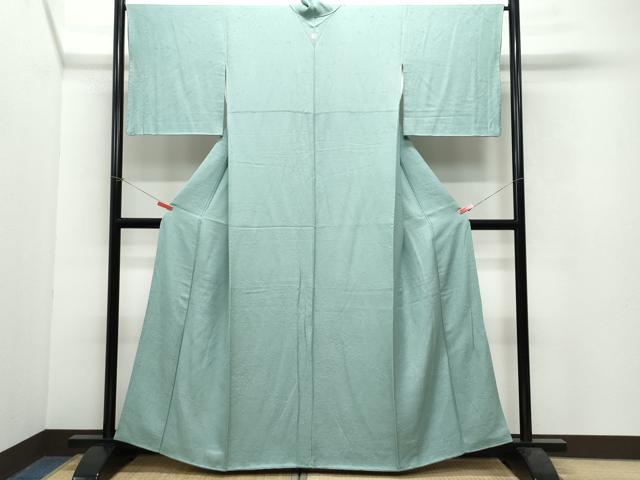 平和屋着物●上質な色無地 草花地紋 豆がら茶色 正絹 逸品 CAAW3764vf