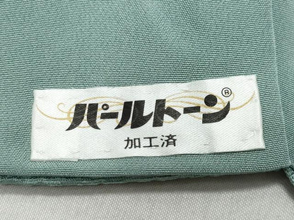 平和屋着物●上質な色無地 草花地紋 豆がら茶色 正絹 逸品 CAAW3764vf