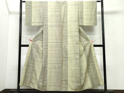 平和屋着物●ぜんまい紬 霞吉祥文 やまと誂製 正絹 逸品 CAAW3765vf