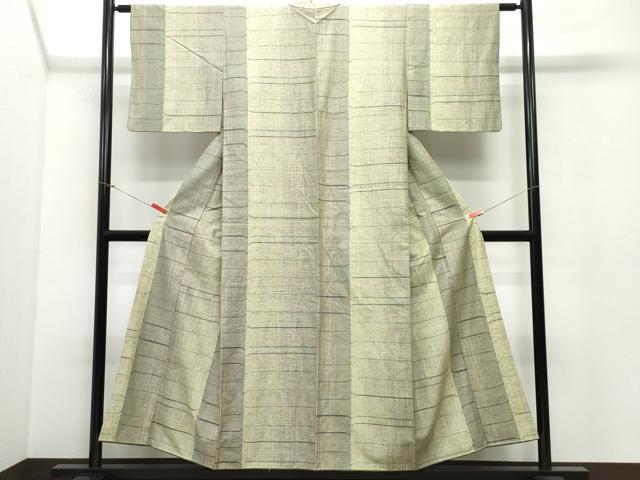 平和屋着物●ぜんまい紬 霞吉祥文 やまと誂製 正絹 逸品 CAAW3765vf