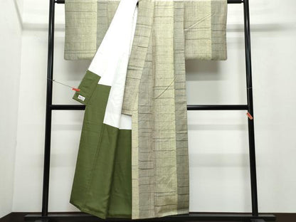 平和屋着物●ぜんまい紬 霞吉祥文 やまと誂製 正絹 逸品 CAAW3765vf