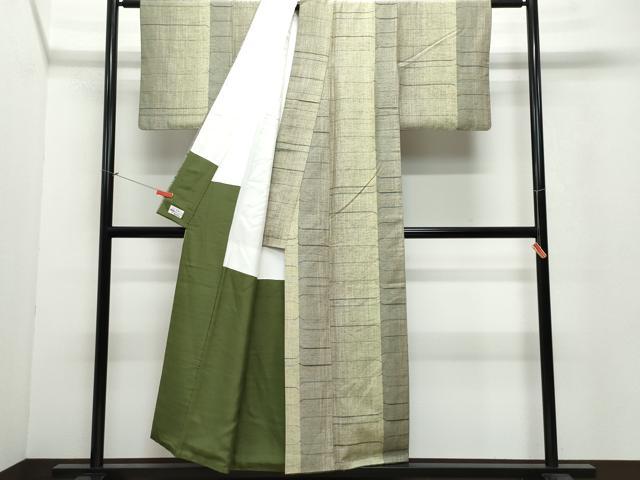 平和屋着物●ぜんまい紬 霞吉祥文 やまと誂製 正絹 逸品 CAAW3765vf