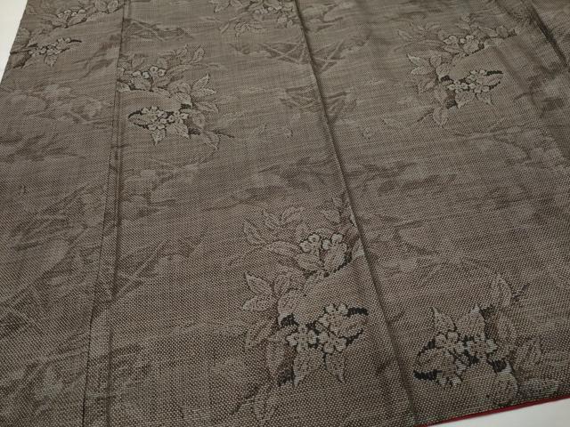 平和屋着物●本場大島紬 9マルキ 草花文 正絹 逸品 CAAW3767vf