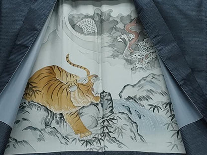 平和屋着物●男性 本場大島紬 アンサンブル 100亀甲 総詰め 正絹 逸品 CAAW3773vf