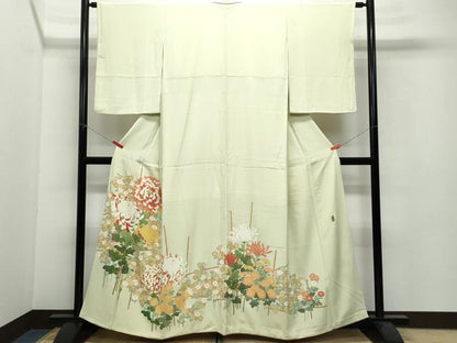 平和屋着物●豪華色留袖 作家物 乱菊草花文 正絹 逸品 CAAW3778vf