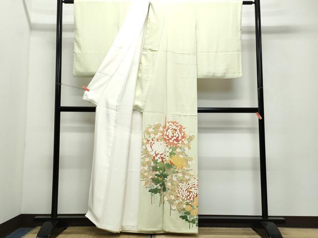 平和屋着物●豪華色留袖 作家物 乱菊草花文 正絹 逸品 CAAW3778vf