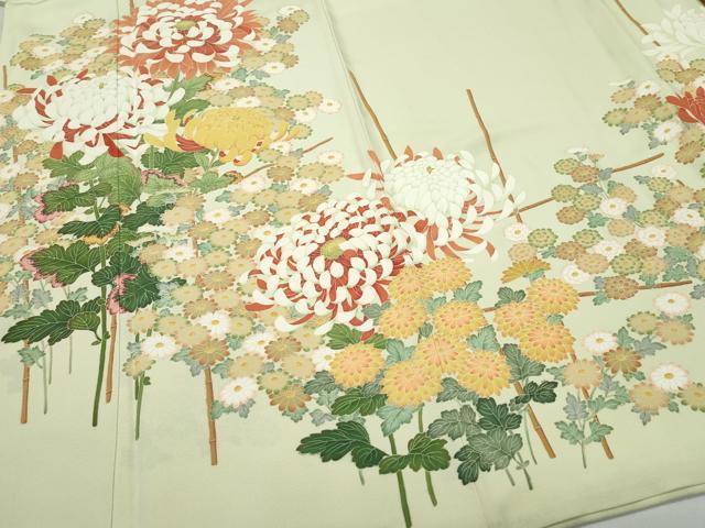 平和屋着物●豪華色留袖 作家物 乱菊草花文 正絹 逸品 CAAW3778vf