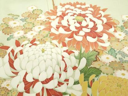 平和屋着物●豪華色留袖 作家物 乱菊草花文 正絹 逸品 CAAW3778vf