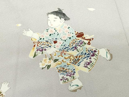 平和屋着物●訪問着 作家物 童子遊び 正絹 逸品 CAAW3781vf