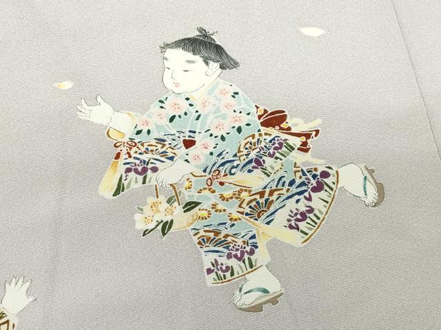 平和屋着物●訪問着 作家物 童子遊び 正絹 逸品 CAAW3781vf
