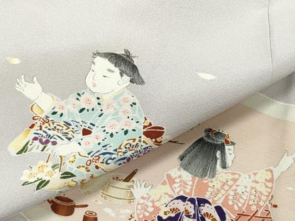 平和屋着物●訪問着 作家物 童子遊び 正絹 逸品 CAAW3781vf