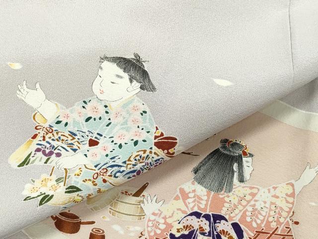 平和屋着物●訪問着 作家物 童子遊び 正絹 逸品 CAAW3781vf