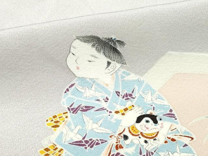 平和屋着物●訪問着 作家物 童子遊び 正絹 逸品 CAAW3781vf