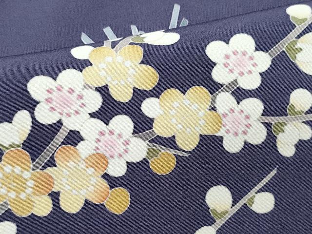 平和屋着物●十日町友禅作家　岡村蒼風　色留袖　松花文　正絹　逸品　CAAW3784vf