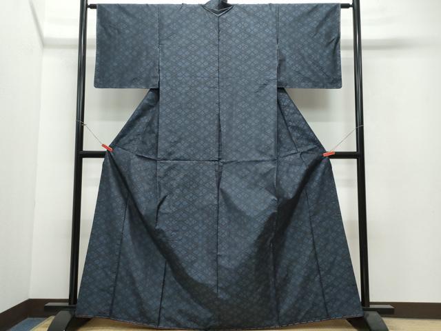 平和屋着物●本場大島紬 菱吉祥文 正絹 逸品 CAAW3786vf