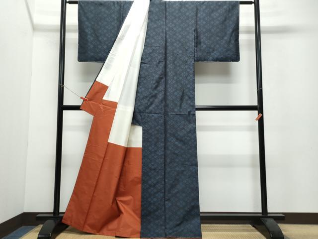 平和屋着物●本場大島紬 菱吉祥文 正絹 逸品 CAAW3786vf