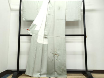 平和屋着物●日本画家　堀信　訪問着　花筏文　金彩　正絹　逸品　CAAW3797vf