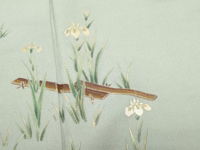 平和屋着物●日本画家　堀信　訪問着　花筏文　金彩　正絹　逸品　CAAW3797vf