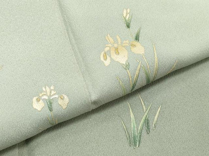 平和屋着物●日本画家　堀信　訪問着　花筏文　金彩　正絹　逸品　CAAW3797vf