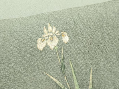 平和屋着物●日本画家　堀信　訪問着　花筏文　金彩　正絹　逸品　CAAW3797vf