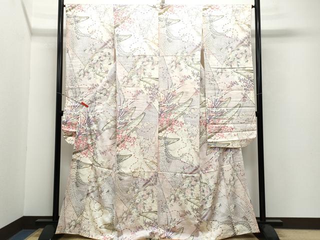 平和屋着物●創業460年・千總　振袖　草花文　金彩　正絹　逸品　CAAW3799vf