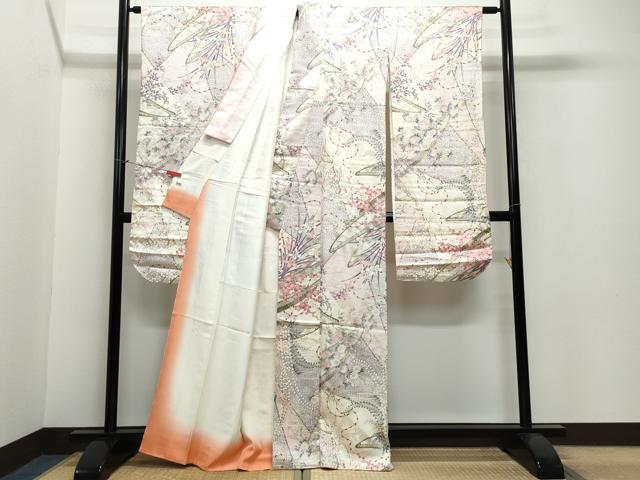 平和屋着物●創業460年・千總　振袖　草花文　金彩　正絹　逸品　CAAW3799vf