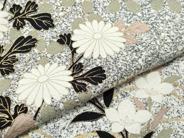 平和屋着物●訪問着 立波草花文 たたき染め 金彩 正絹 逸品 CAAW3800vf