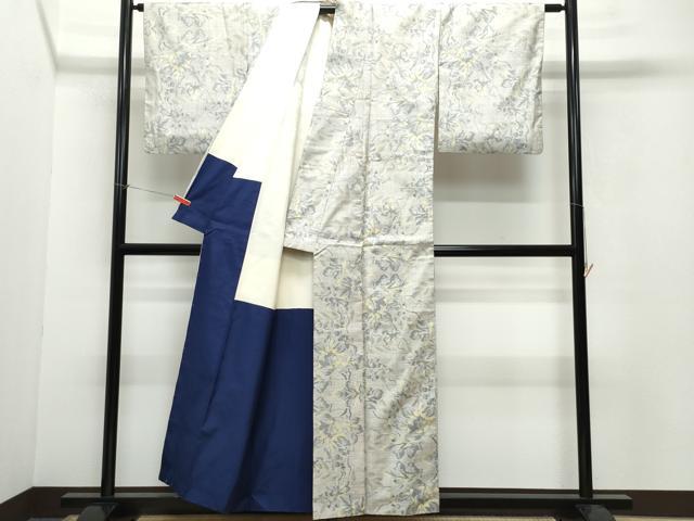 平和屋着物●本場大島紬　7マルキ　枝葉文　正絹　逸品　CAAW3802vf