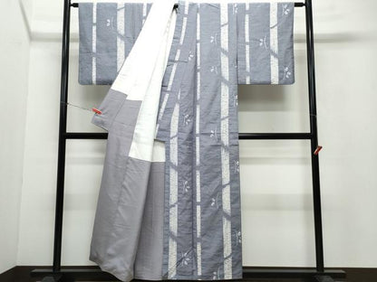 平和屋着物●上質な紬 絞り 舞葉文 正絹 逸品 CAAW3822vf
