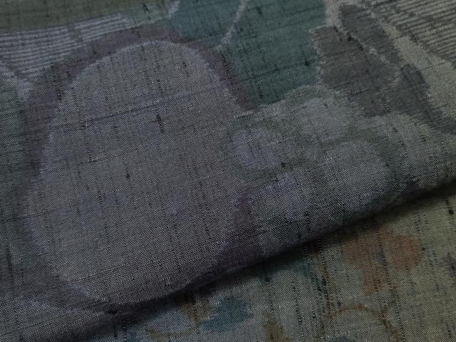 平和屋着物●小千谷紬　百柄　正絹　逸品　未使用　CAAW3833vf