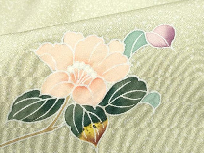 平和屋着物●訪問着 友禅 草花文 たたき染め 正絹 逸品 CAAW3840vf
