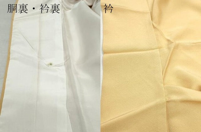 平和屋着物●訪問着　作家物　草花文　金彩　正絹　逸品　CAAW3861vf