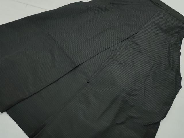 平和屋着物●男性　馬乗り袴　間道　正絹　逸品　CAAW3870vf