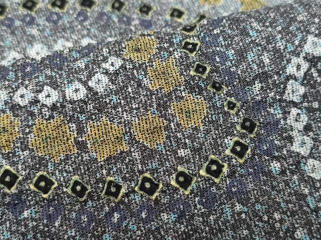 平和屋着物●訪問着 本場染大島紬 立波文 金彩 正絹 逸品 CAAW3887vf