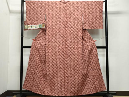 平和屋着物●本場真綿絢結城紬 蜘蛛絞り 証紙付き 正絹 逸品 CAAW3889vf