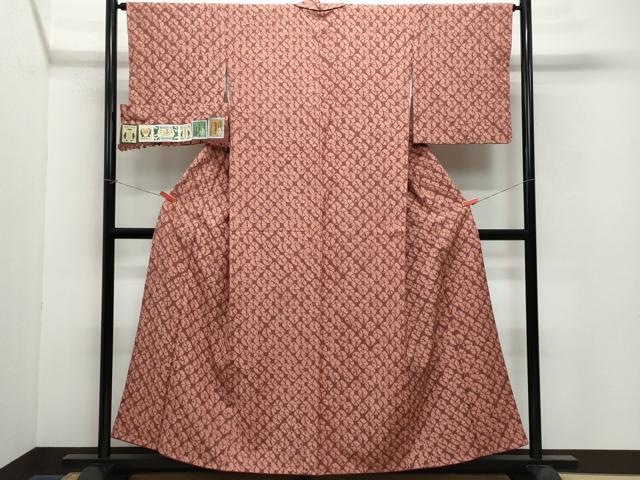 平和屋着物●本場真綿絢結城紬 蜘蛛絞り 証紙付き 正絹 逸品 CAAW3889vf