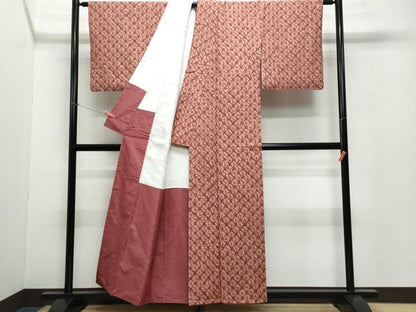 平和屋着物●本場真綿絢結城紬 蜘蛛絞り 証紙付き 正絹 逸品 CAAW3889vf