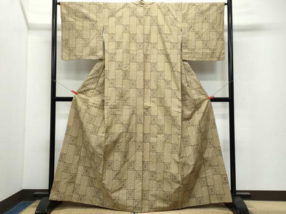 平和屋着物●上質な紬　吉祥文　正絹　逸品　CAAW3896vf