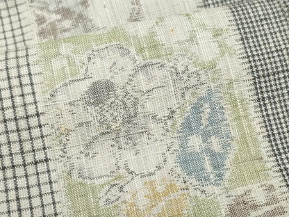 平和屋着物●上質な紬 吉祥花文 正絹 逸品 CAAW3900vf