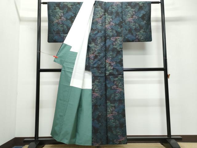 平和屋着物●本場大島紬 9マルキ 風景草木文 正絹 逸品 CAAW3901vf