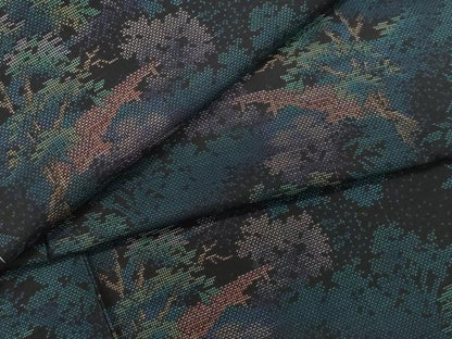 平和屋着物●本場大島紬 9マルキ 風景草木文 正絹 逸品 CAAW3901vf