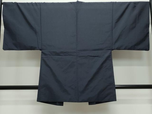 平和屋着物●男性 本場大島紬 アンサンブル 薩摩結城 濃紺色 正絹 逸品 CAAW3902vf