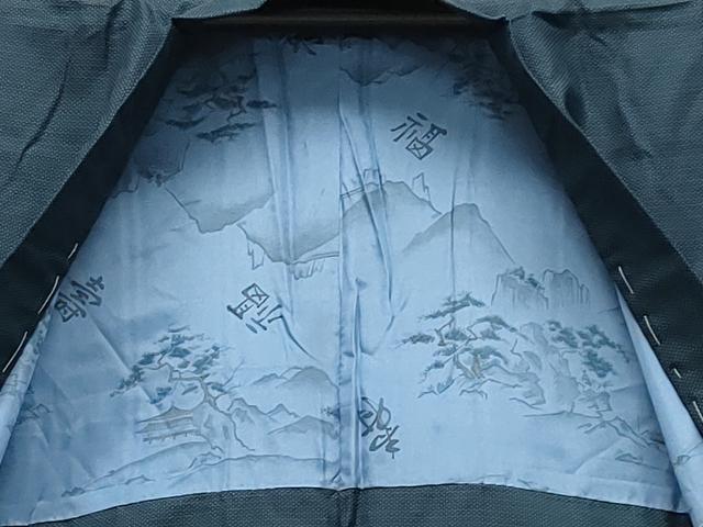 平和屋着物●男性 紬 アンサンブル 100亀甲 正絹 逸品 未使用 CAAW3903vf
