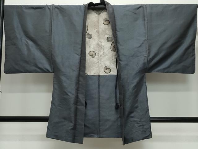 平和屋着物●男性　紬　アンサンブル　吉祥文　正絹　逸品　CAAW3905vf