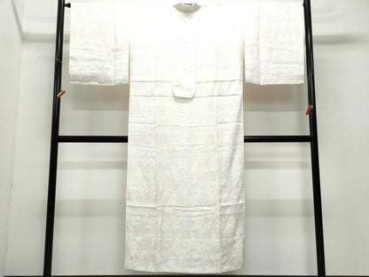 平和屋着物●長襦袢 無双仕立て 草花文 暈し染め 正絹 逸品 CAAW3939vf