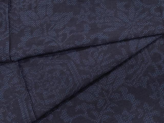 平和屋着物●結城紬 亀甲花唐草文 正絹 逸品 CAAW3950vf