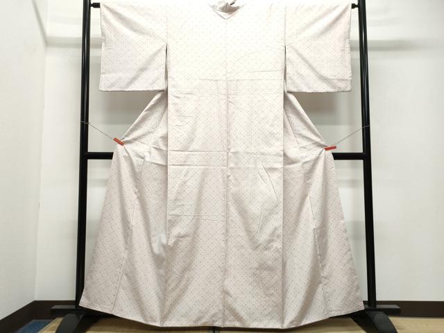 平和屋着物●上質な紬 絣文様 正絹 逸品 CAAW3955vf