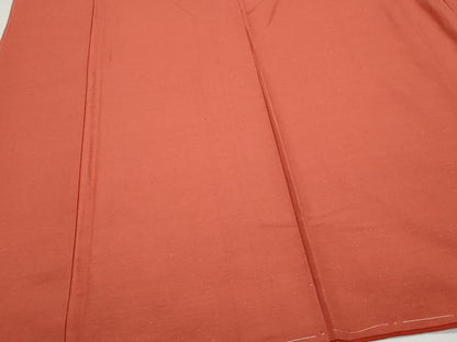 平和屋着物●上質な紬 色無地 赤丹色 正絹 逸品 CAAW3958vf