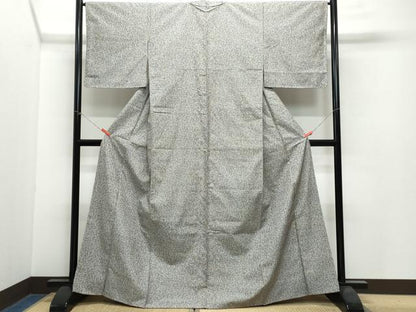 平和屋着物●上質な紬 幾何学文様 正絹 逸品 CAAW3963vf