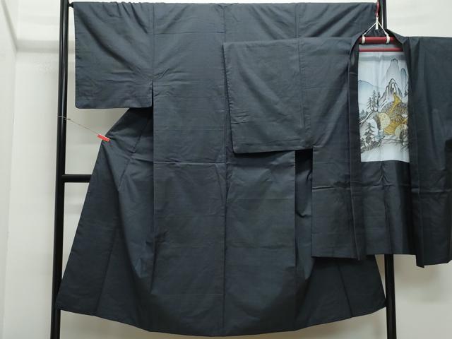 平和屋着物●男性 本場大島紬 アンサンブル 80亀甲 総詰め 正絹 逸品 CAAW3966vf